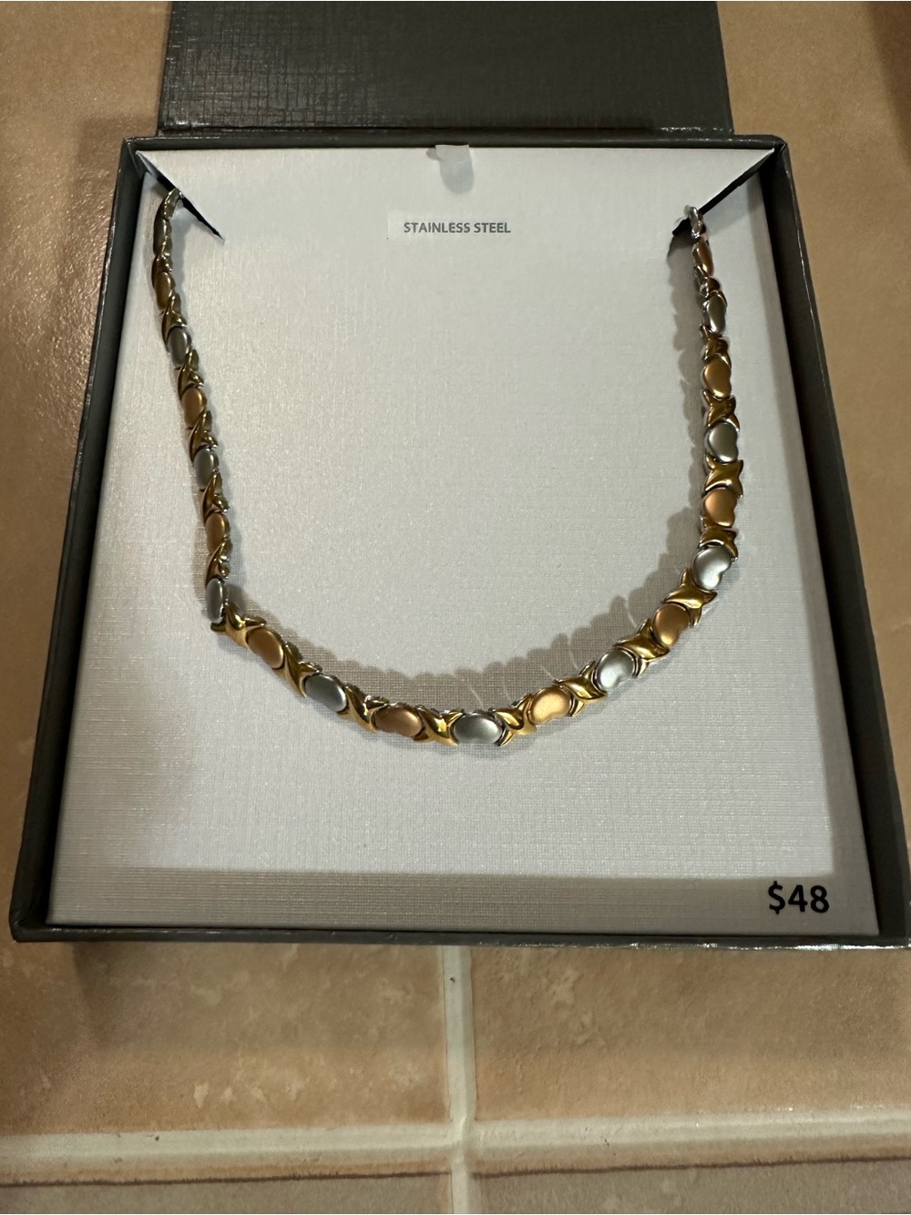 Two-Tone Women's Necklace - Gold & Silver